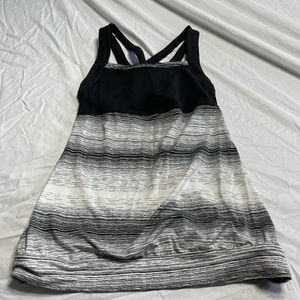 Black and White Athleta Top